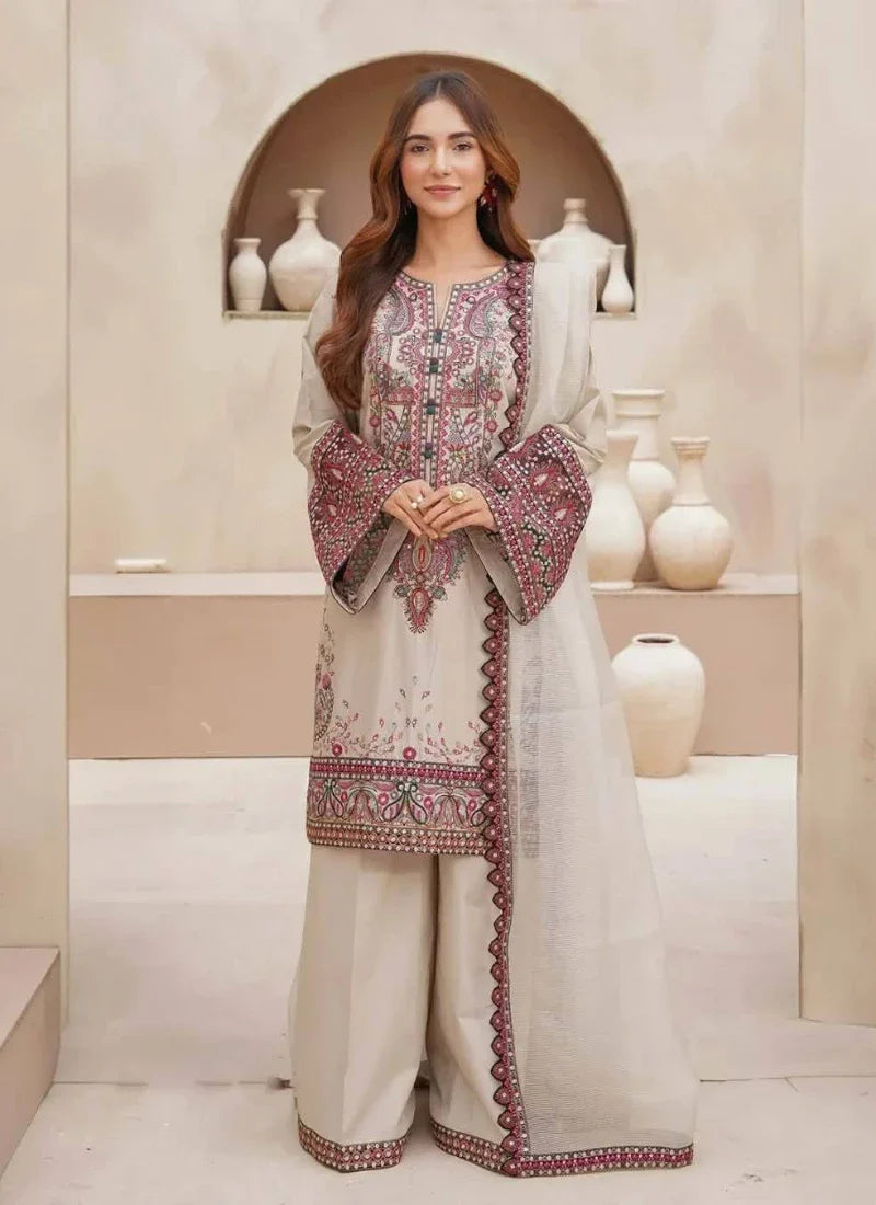 Pakistani-inspired Three Pieces Set "noor-e-libass"